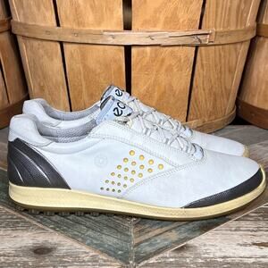 Ecco Biom Natural Motion Yak Gray Leather Spikeless Golf Shoes Womens Size EU 39